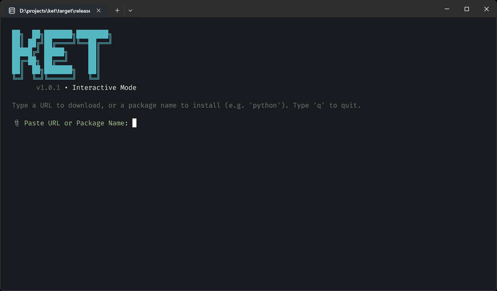 Ket CLI Tool Preview